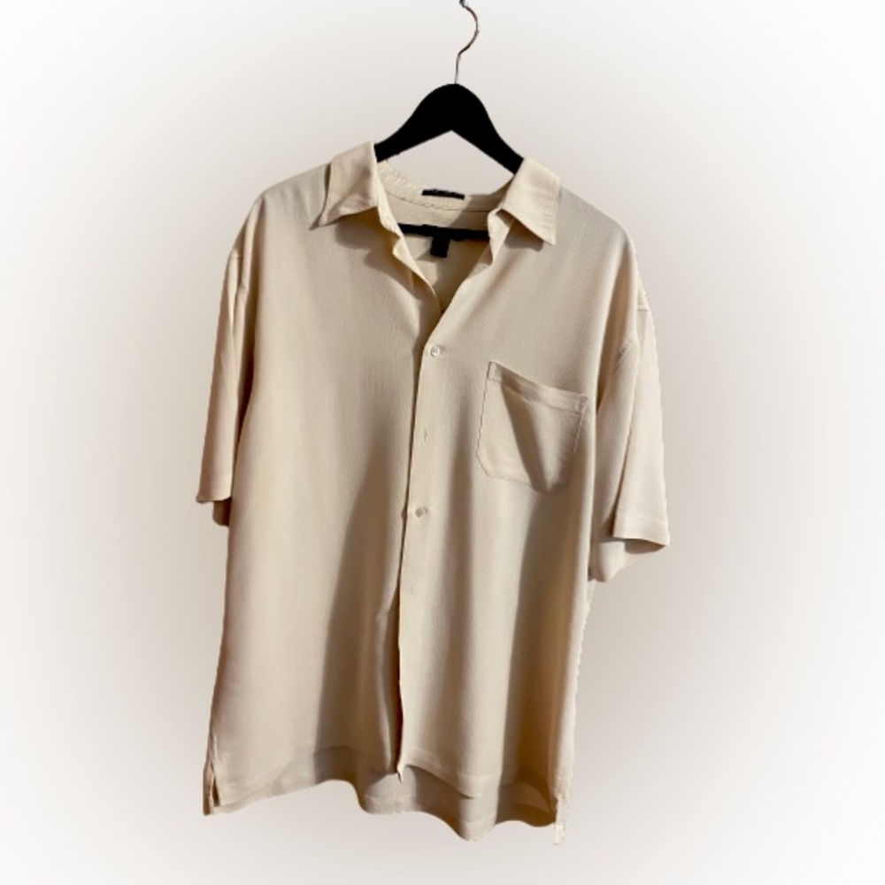 Alfani (Macy Brand - Men’s Short Sleeve Yellow Shirt - Size Large